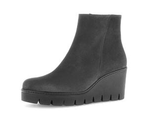 Gabor Keil Stiefelette grau Velour 74.780.19 für Damen, grau, Größe 42 EU / 8 UK