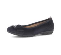 Ballerina GABOR "Gabor Ballerinas Veloursleder", Damen, Gr. 40,5, dunkelblau, Veloursleder, Schuhe Ballerina (63116635-40,5) dunkelblau