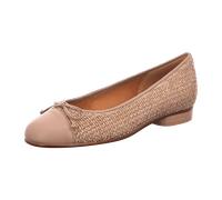 Gabor Damen Klassische Ballerinas, Frauen Ballerinas,glatt-Leder,silbrt,Casual,Fashion,metallic,Effekt,Easy-Walking,Sand/steppa,39 EU / 6 UK