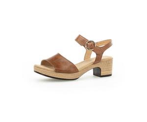 Gabor Kreta Plateau Sandalette braun Klett 62.071.53 für Damen, braun, Größe 39 EU