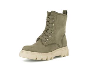 Gabor Leder-Boots in Khaki - Größe 38,5 | Damen Stiefel