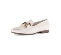 Gabor Leder-Mokassins in Creme - Größe 40,5 | Damen Schuhe Halbschuhe