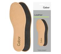 Gabor Leder Premium Einlegesohlen (1 Paar) mit Aktivkohle, hochwertige, weiche Ledersohlen gegen Schweißfüße, pflanzlich gegerbtes Schafleder, Anti-Schweiß Leder-Einlagen Gr. 40