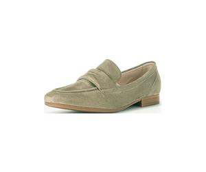 Gabor Leder-Slipper in Khaki - Größe 40 | Damen Schuhe Halbschuhe