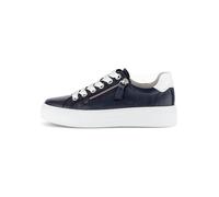 Gabor Plateausneaker FLORENZ Damen Gr. 37 Nachtblau/Weiß Nappaleder Schnürschuh Weite G