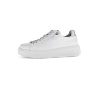 Gabor Sneakers Comfort Florenz 66.488.51 Plateau Leder Weiß/Silber Damen Größe 39