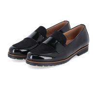 Gabor Loafer Schwarz - Gr. 37,5 - Leder und Textil