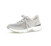 Gabor Low-Top Damen Sneaker 66.897 - Damen Schuhe mit Herausnehmbares Wechselfußbett für Einlagen - Frauen Halbschuhe - Light Grey 40