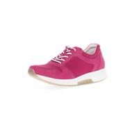 Keilsneaker GABOR ROLLINGSOFT, Damen, Gr. 38, pink (fuchsia), Textil, Ziegenveloursleder, sportlich, Schuhe Sneaker Sneaker low, Freizeitschuh, Halbschuh, Schnürschuh mit OPTIFIT-Wechselfußbett (84251