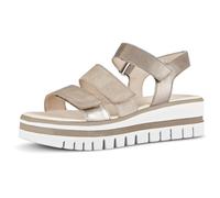 Plateausandaletten GABOR "Gabor Sandalen Glattleder", Damen, Gr. 40, beige (gold), Glattleder, Schuhe (59417405-40) gold