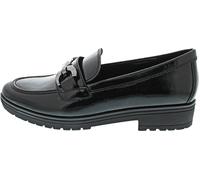 Gabor Damen Slipper Best Fitting – Slip-On Mokassin Halbschuh schwarz (Altsilber) 37 EU / 4 UK