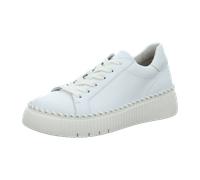 Gabor Damen Sneaker Low-Top Best Fitting Nappaleder Weiß/Silber Größe 38,5