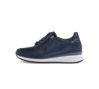 Keilsneaker GABOR "CAPRI", Damen, Gr. 40, blau (dunkelblau), Veloursleder, Lederimitat, unifarben, casual, Schuhe, Freizeitschuh, Halbschuh, Schnürschuh in Extraweite K (60672747-40) dunkelblau