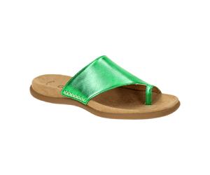 Gabor Pantolette grün metallic Zehentrenner 43.700.79 für Damen, grün, Größe 36 EU
