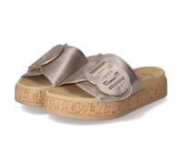 Gabor Pantoletten Gold - Gr. 42 - Leder und Textil