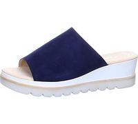 Gabor Plateau Pantolette, Samtchevreau, Bluette, Weite F, 64.643.16 (Größe: 40.5)