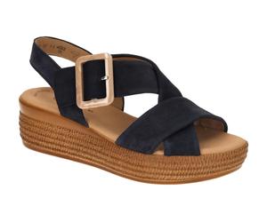 Gabor Plateau Sandale blau atlantik Samt 64.572.16 - Größe 38.5