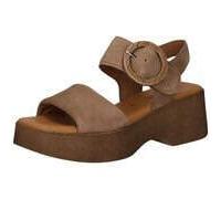 Riemchensandale GABOR "Gabor Sandalen Leder", Damen, Gr. 41, braun, Leder, Schuhe Riemchensandale (34491457-41) braun