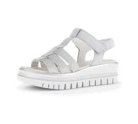 Gabor Plateau Sandalen grau Glitzer T-Steg 64.625.19 für Damen, grau, Größe 38 ½ EU / 5,5 UK