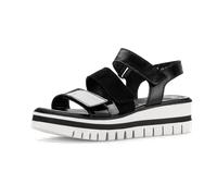 Gabor Plateau Sandalen schwarz Leder Mix 64.620.37 für Damen, schwarz, Größe 38 ½ EU / 5,5 UK