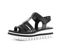 Gabor Plateau Sandalen schwarz Nappa T-Steg 64.625.27 für Damen, schwarz, Größe 35 ½ EU / 3 UK
