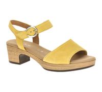 Riemchensandale GABOR COMFORT "Gabor Comfort Sandalen Leder", Damen, Gr. 40, gelb, Leder, Schuhe Riemchensandale (83187928-40) gelb