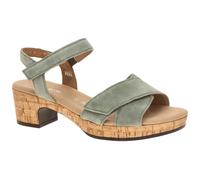 Gabor Plateau Sandalette grün Velour 82.072.44 - Größe 38