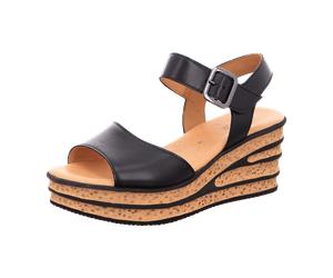 Gabor Plateau Sandaletten für Damen, schwarz, Größe 41 EU / 7,5 UK