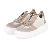 Gabor Plateau-Sneaker Beige - Gr. 37,5 - Leder und Textil