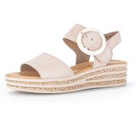 Keilsandalette GABOR, Damen, Gr. 42, rosa (rosé), Ziegenveloursleder, unifarben, klassisch, Schuhe, Sommerschuh, Sandale, Keilabsatz, mit trendigem Keilabsatz (64936113-42) rosé