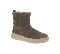 Winterboots GABOR, Damen, Gr. 36, taupe, Veloursleder, unifarben, Schuhe, Plateau, Stiefelette mit praktischem Innenreißverschluss (27814514-36) taupe