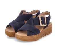 Gabor Plateausandaletten - Gr. 40,5 - Blau - Rauleder