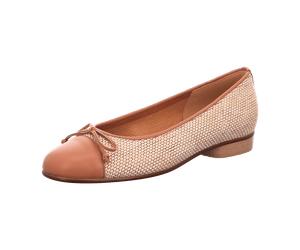 Gabor Pumps beige braun Bast Ballerinas 85.102.48 für Damen, braun, Größe 40 EU / 6,5 UK