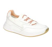 Gabor Damen Low-Top Sneaker, Frauen Halbschuhe,schnürschuhe,schnürer,straßenschuhe,Strassenschuhe,Sportschuhe,Weiss/orange,38.5 EU / 5.5 UK