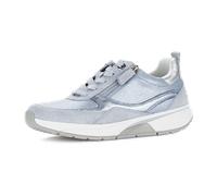 Plateausneaker ROLLINGSOFT, Herren, Gr. 39, blau, silberfarben, Textil, Veloursleder, Schuhe Plateausneaker, Freizeitschuh, Halbschuh, Schnürschuh mit Kontrastbesatz, G-Weite (31445323-39) blau, silbe