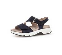 Gabor RollingSoft Sandale blau Nubuck 66.885.36 für Damen, blau, Größe 40 ½ EU / 7 UK