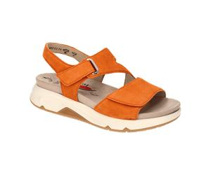 Gabor RollingSoft Sandale orange Velour 66.885.35 für Damen, orange, Größe 36 EU / 3,5 UK