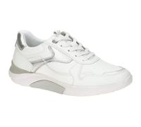 Sneaker GABOR "Sneaker low Glattleder", Damen, Gr. 38,5, weiß, Schuhe Sneaker (73049068-38,5) weiß