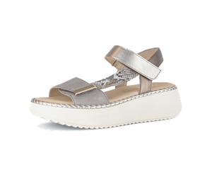 Gabor Samt/Snake für Damen, gold, Größe 39 EU / 6 UK