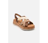 Gabor Keilsandalette Comfort Glattleder Damen Gr. 41 Weiß/Braun