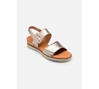 Plateausandaletten GABOR "Plateau Sandale", Damen, Gr. 38,5, silber (gold), Schuhe (27187211-38,5) gold
