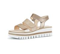 Gabor Sandalen 64.620 Keilsandalette Ziegenveloursleder metallic Gold/Bronze Größe 38