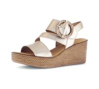 Gabor Keil Sandale beige metallic 64.770.64 für Damen, gold, Gr. 40 ½ EU / 7 UK