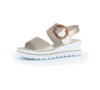 Plateausandaletten GABOR "Plateau Sandale Materialmix Leder", Damen, Gr. 40,5, multicolour, Schuhe (44030036-40,5) multicolour