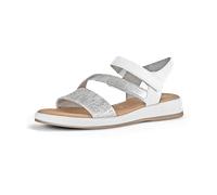Gabor Damen Riemchensandalen, Frauen Sandalen,Sommerschuhe,Freizeitschuhe,offene Schuhe,Strandschuhe,Sandaletten,Silber/Weiss,36 EU / 3.5 UK