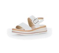 Gabor Damen Keilsandalen, Frauen Sandalen,Leichte Mehrweite (G),Sommerschuhe,Freizeitschuhe,offene Schuhe,Weiss (LDS),37 EU / 4 UK