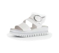 Gabor Damen Sandaletten, Frauen Sandalen,Best Fitting,bequem,flach,Sommerschuhe,Freizeitschuhe,offene Schuhe,Latte (Silber),43 EU / 9 UK