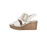 Keilsandalette GABOR "Gabor Sandalen Glattleder", Damen, Gr. 38, weiß, Glattleder, Schuhe (65825808-38) weiß