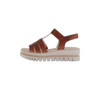 Keilsandalette GABOR, Damen, Gr. 40, braun (camelfarben), Kalbsleder, unifarben, modisch, Schuhe, Plateau, Sommmerschuh, Riemchensandale mit Best Fitting-Ausstattung (84464223-40) camelfarben
