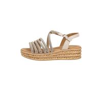Keilsandalette GABOR "Gabor Sandalen Textil", Damen, Gr. 38, beige (gold), Textil, Schuhe (66593616-38) gold